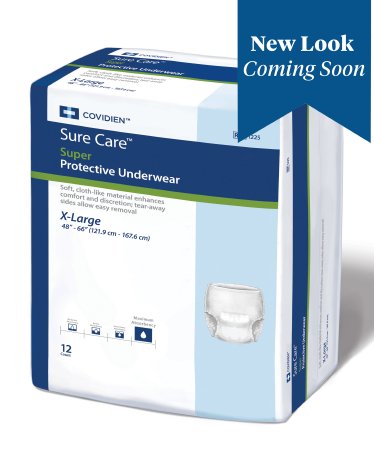 A box of sure care protective underwear.