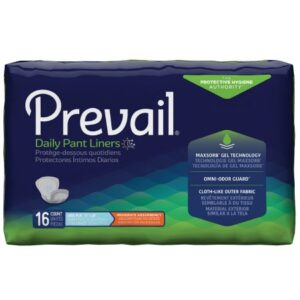 A package of prevail daily pants liners