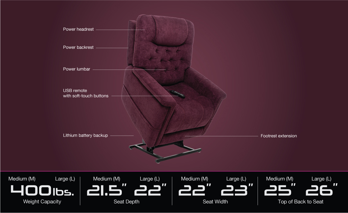 VivaLift! Atlas Plus Power Lift Chair Recliner