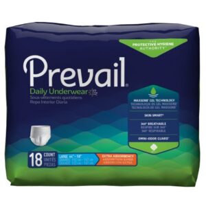 A package of prevail underwear for men.